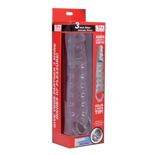 Size Matters 3 Inch Clear Penis Extender Sleeve