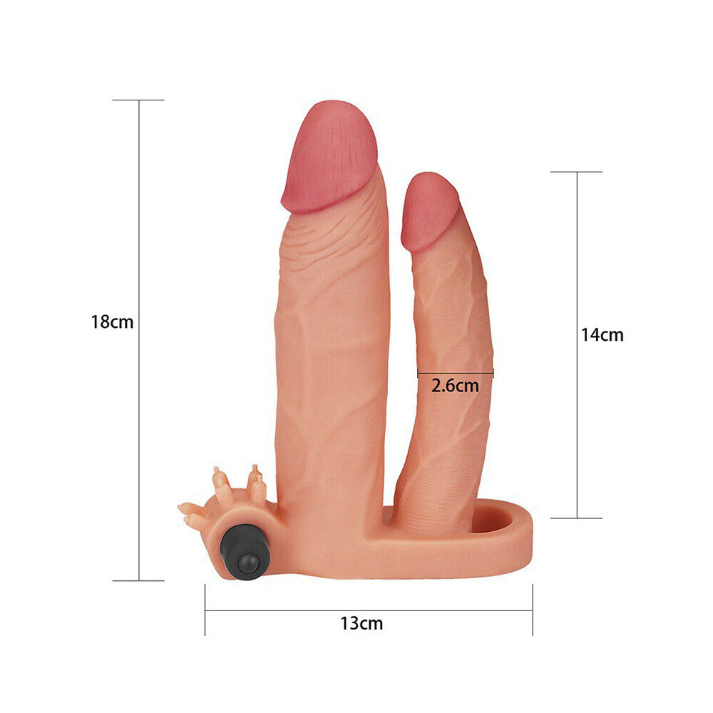 Lovetoy 1 Inch Vibrating Double Pleasure Extender